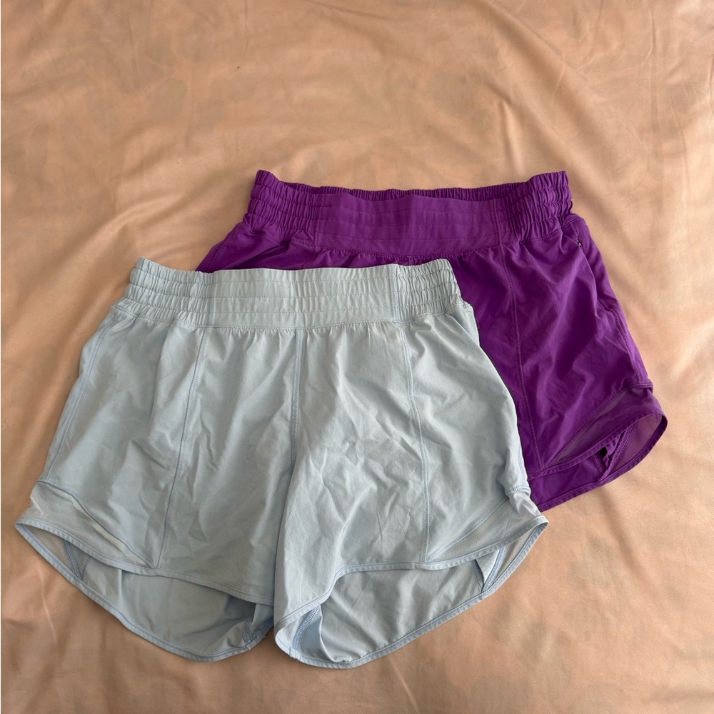 lululemon athletica Purple and light blue Athletic Shorts